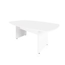 Ver imagem 2 de Mesa de Reunião Orgânica 180cm x 110cm com Pés Painel Escritório F5 Office Cor:Branco