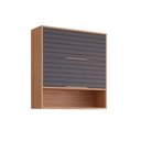Ver imagem 1 de Armário Aéreo Cozinha Modulado Esplendida C/ 2 Portas Basculantes 80cm Freijo/titanium - Mgm