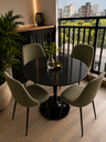 Ver imagem 1 de Mesa de Jantar Saarinen Preto - Redonda 100cm - Mármore São Gabriel