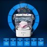 Mini Máquina de Lavar Roupa Portátil Bivolt - Azul - 5