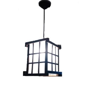 Luminária de Teto Rustico Lustre Japonês Treliça Madeira Artesanal Sala Quarto Restaurante Hotel