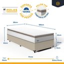 Ver imagem 5 de Cama Box com Colchão de Molas Ensacadas Pillow Top Neve Solteiro 88cm