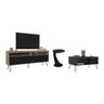 Jogo Sala de Estar Completo Master Rustico Preto - 1