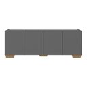 Ver imagem 5 de Rack para Tv até 50 Polegadas com 4 Portas Multimóveis Mp1072 Grafite/natural