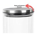 Ver imagem 2 de Pote de Vidro Borossilicato com Tampa Hermético 1,3 Litros Cinza