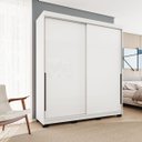 Ver imagem 1 de Roupeiro Solteiro Madri 2 Portas 2 Gavetas 177x213cm Branco 250703