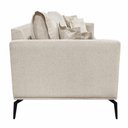 Ver imagem 6 de Sofá Decorativo 2 Lugares 160cm Pés em Aço Stagno Linho Off White Rústico - Gran Belo
