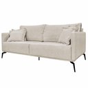 Ver imagem 1 de Sofá Decorativo 2 Lugares 160cm Pés em Aço Stagno Linho Off White Rústico - Gran Belo