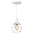 Ver imagem 1 de Lustre Pendente Esfera Aramado Branco 15cm