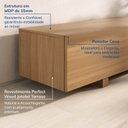 Ver imagem 5 de Rack para TV até 75 Polegadas 210x51cm Portas Ripadas Aruá CabeCasa MadeiraOriginals Marrom Jatobá