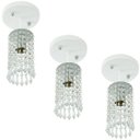 Ver imagem 1 de Kit 3 Lustres Clearcrillic Cristal Acrílico Redondo Branco