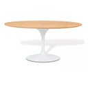 Ver imagem 2 de Mesa de Jantar Tulipa Saarinen Branca Tampo Amadeirado 1,37cm Oval
