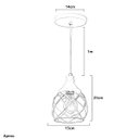 Ver imagem 3 de Lustre Pendente Esfera Aramado Dourado 15cm