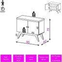 Ver imagem 4 de Balcão Buffet 2 Portas 1 Prateleira 90cm Retrô