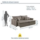 Ver imagem 3 de Sofá Cama em Madeira Eucalipto 180cm Detroid Yescasa
