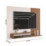 Painel para Sala Pequena Tv até 50 Polegadas Ripado Freijó Off White Yves Shop Jm - 2