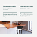 Ver imagem 5 de Kit 2 Banquetas para Balcão Cozinha Gourmet Junco Preto Bancada Ilha Banco 60cm Itagold