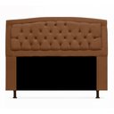 Ver imagem 2 de Kit Cabeceira Geovana + Calçadeira Baú Mirage Casal 140cm:marrom