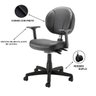 Cadeira Executiva Back System Operativa Costurada com Braços Reguláveis Corino Preto Plaxmetal - 4