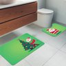 Jogo Tapetes de Natal para Banheiro 2 Peças Cute Noel Green Único - 1