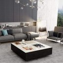 Ver imagem 1 de Mesa de Centro Cubo em MDF com Vidro Pintado Decorativos Dalla Costa