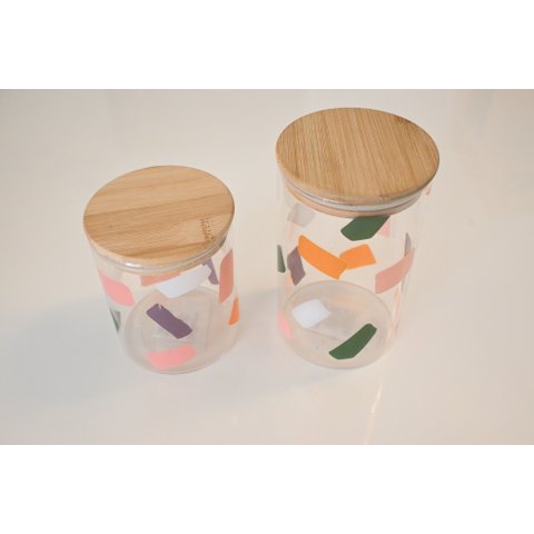Pote de Vidro com Tampa Hermética de Bambu para Mantimentos - Mai Home - 1000ml