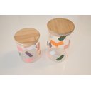 Ver imagem 1 de Pote de Vidro com Tampa Hermética de Bambu para Mantimentos - Mai Home - 1000ml