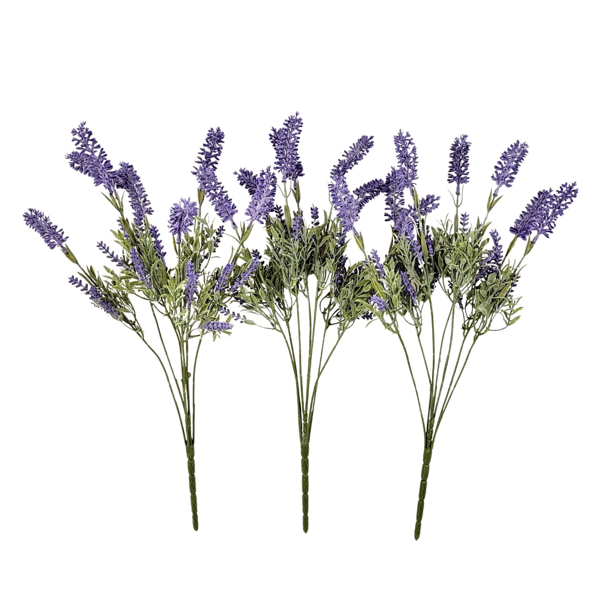 Flor Lavanda Lilás 46x10cm Buquê Planta Artificial Kit 3pc - 1