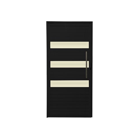 Porta Lambril 3 Vidros Direita 210x90 com Puxador e Rolete