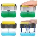 Ver imagem 2 de Dispenser Sabão 2x1 Detergente Suporte Porta Bucha Esponja