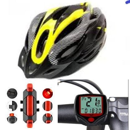 Capacete Lua Tek + Velocímetro Odômetro + Led Segurança Trazeior - 1
