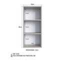 Ver imagem 7 de Armário Espelheira Organizador 36cm Prateleiras e Porta Arenas Cp7020