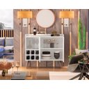 Ver imagem 3 de Aparador Buffet Adega Samara 2 Portas Moon II cor Branco Comprar Moveis em Casa
