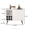 Aparador Buffet Adega Samara 2 Portas Moon II cor Branco Comprar Moveis em Casa - 2