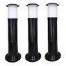 Poste Balizador Luminária Casa Sítio Jardim 50cm Preto Kit 3 - 1