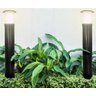Poste Balizador Luminária Casa Sítio Jardim 50cm Preto Kit 3 - 3