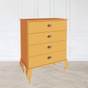 Ver imagem 1 de Cômoda Clássica para Quarto 70 Cm Preto 4 Gavetas Pés Luiz Xv Madeira Mdp Amarelo - Clicklar