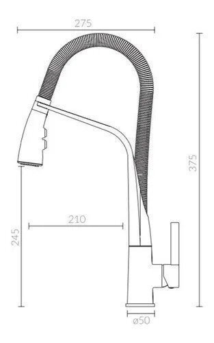 Misturador Monocomando Para Cozinha Gouormet Rubinetto RB8858 - 2