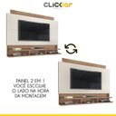 Ver imagem 3 de Painel para TV até 72 Polegadas 183 cm Sala Textura Ripado Córdoba MDP Flex 3D Off White Canelato -