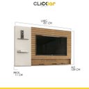 Ver imagem 4 de Painel para Tv até 60 Polegadas 181 Cm Sala Quarto Dubai Mdp Flex 3d Off White Canelato - Clicklar