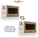 Ver imagem 3 de Painel para Tv até 60 Polegadas 181 Cm Sala Quarto Dubai Mdp Flex 3d Off White Canelato - Clicklar
