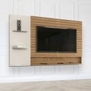 Ver imagem 1 de Painel para Tv até 60 Polegadas 181 Cm Sala Quarto Dubai Mdp Flex 3d Off White Canelato - Clicklar