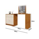 Ver imagem 2 de Penteadeira Camarim em L Aura Canela Off White Mobler
