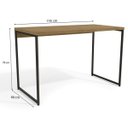 Ver imagem 2 de Mesa para Escritório Diretor Estilo Industrial 1,18M Frejo com 1 Gaveta Kapesberg