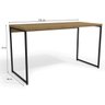 Mesa para Escritório Estilo Industrial 1,36m Li003 Kappesberg Crome - Freijó/preto Fosco - 2