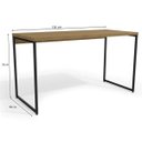 Ver imagem 2 de Mesa para Escritório Estilo Industrial 1,36m Li003 Kappesberg Crome - Freijó/preto Fosco