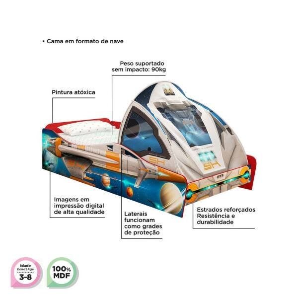 Cama Space Plus com Dossel Cockpit Pura Magia - 3