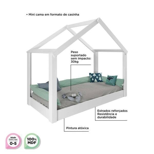 Mini Cama Montessoriana Infantil Montessoriana Tiny House Pura Magia - 3