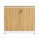 Ver imagem 7 de Armário Baixo para Escritório e Home Office 2 Portas 1 Prateleira MDP 80cm Macadâmia com Branco