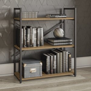 Estante Baixa 72cm com 3 Prateleiras Estrutura Metálica Estilo Industrial Li007 Kappesberg Crome